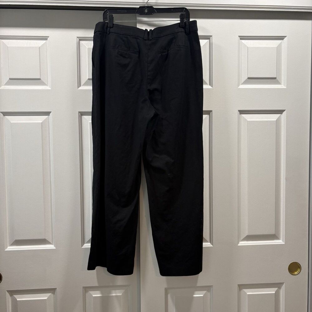 J. Crew Black Linen Blend Remy Wide Leg Pant Size 12 - Picture 4 of 11